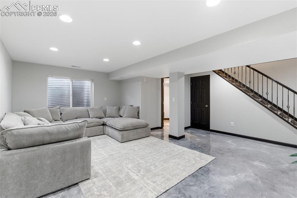 The family/Recreation room offers so many options: movies & games; workouts; or just family gatherings