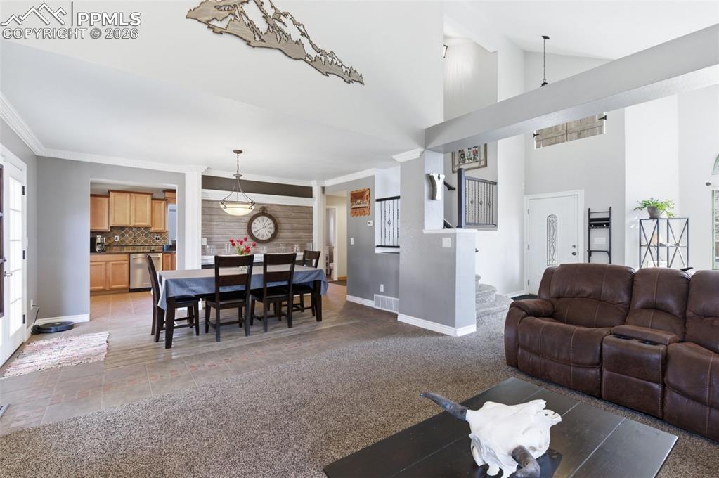 Beautiful decorative enhancements and large open spaces throughout