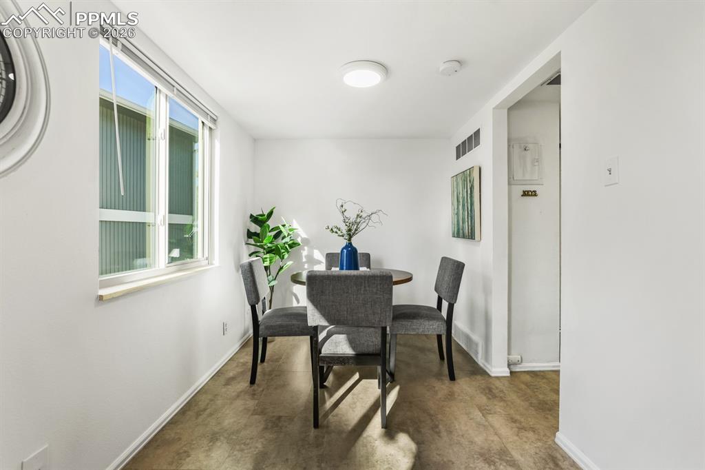 The Dining Area also has direct access to the Kitchen for easy food service and clean up.