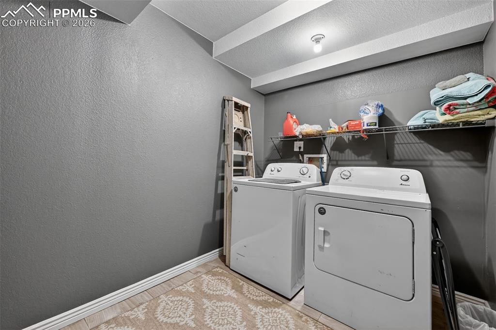 Laundry on basement level.