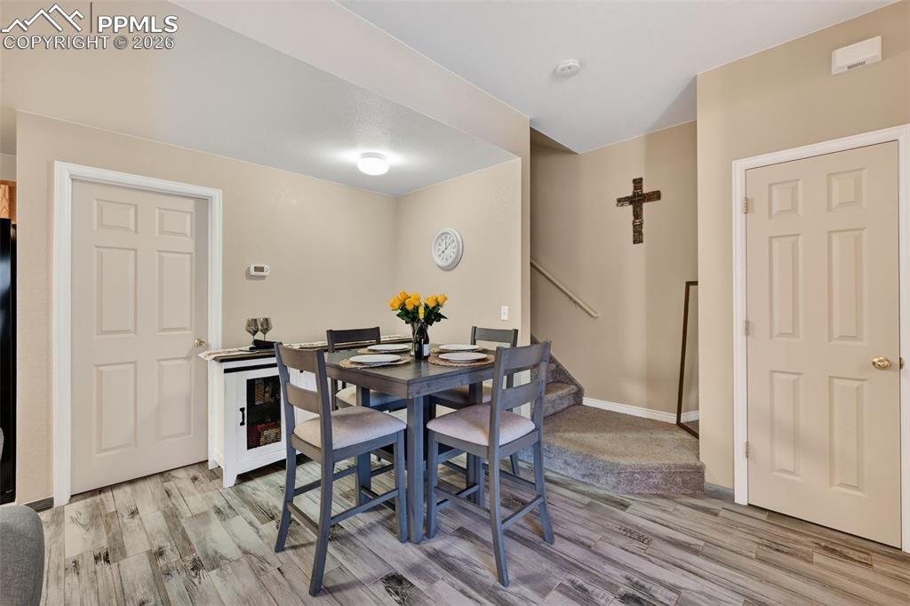 Separate dining area