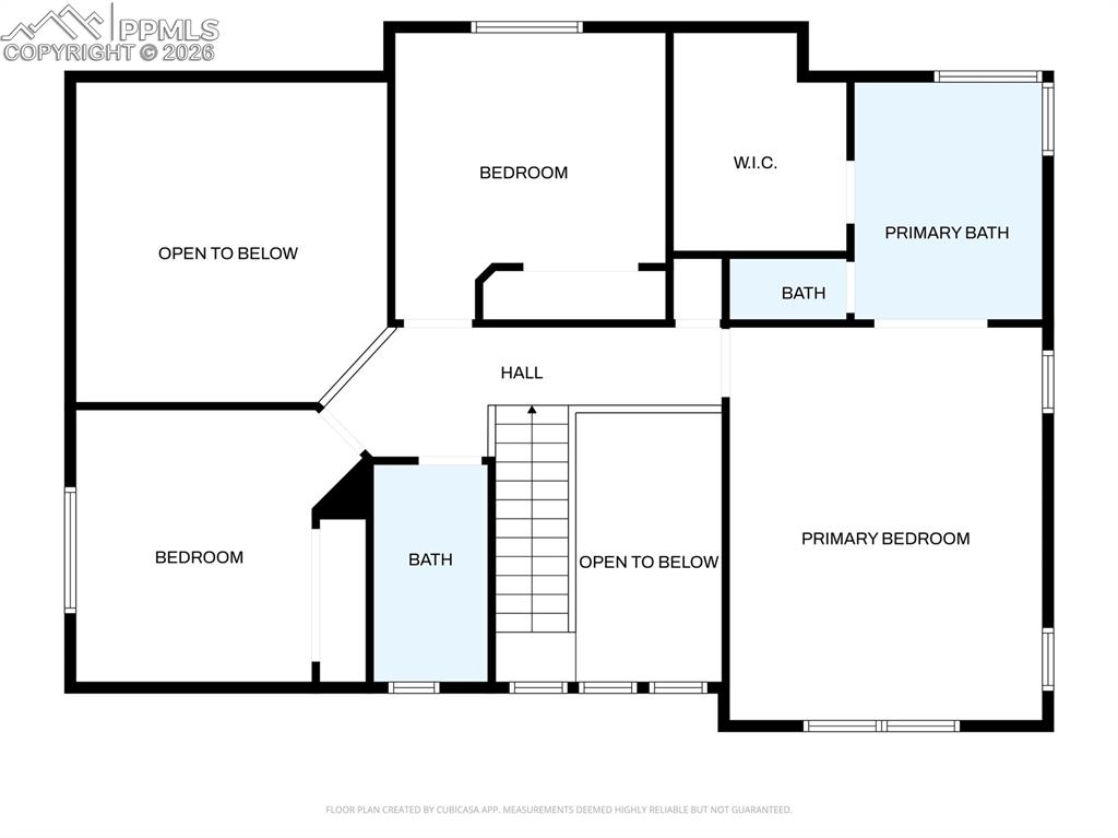 Upstairs floor plan