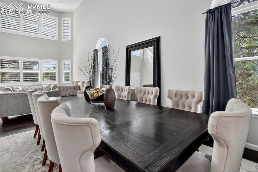 Spacious formal dining