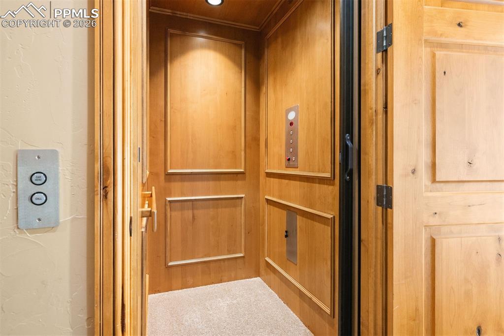 A three-level elevator ensures every part of the home remains accessible, welcoming, and easy to enjoy