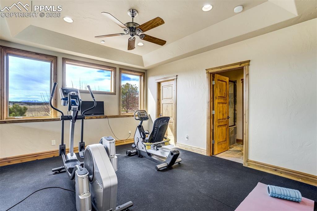 Whether you’re stretching into sunrise or powering through an afternoon session, the panorama delivers a daily dose of motivation