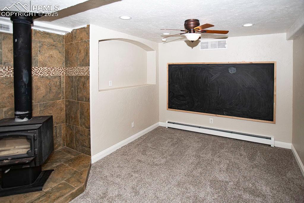 Play area with chalk board lower level