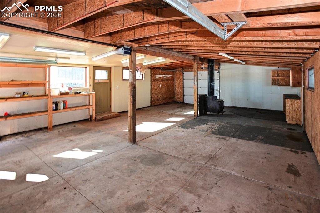 Second View of Garage for Toys. Notice 2nd garage door. No backing in just pull through.