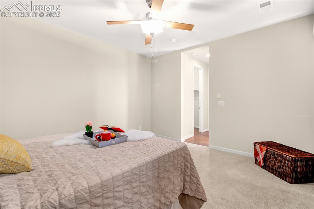 Access to the primary bathroom and walk-in closet