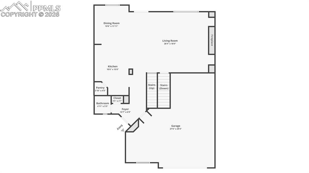 Main Level dimensions