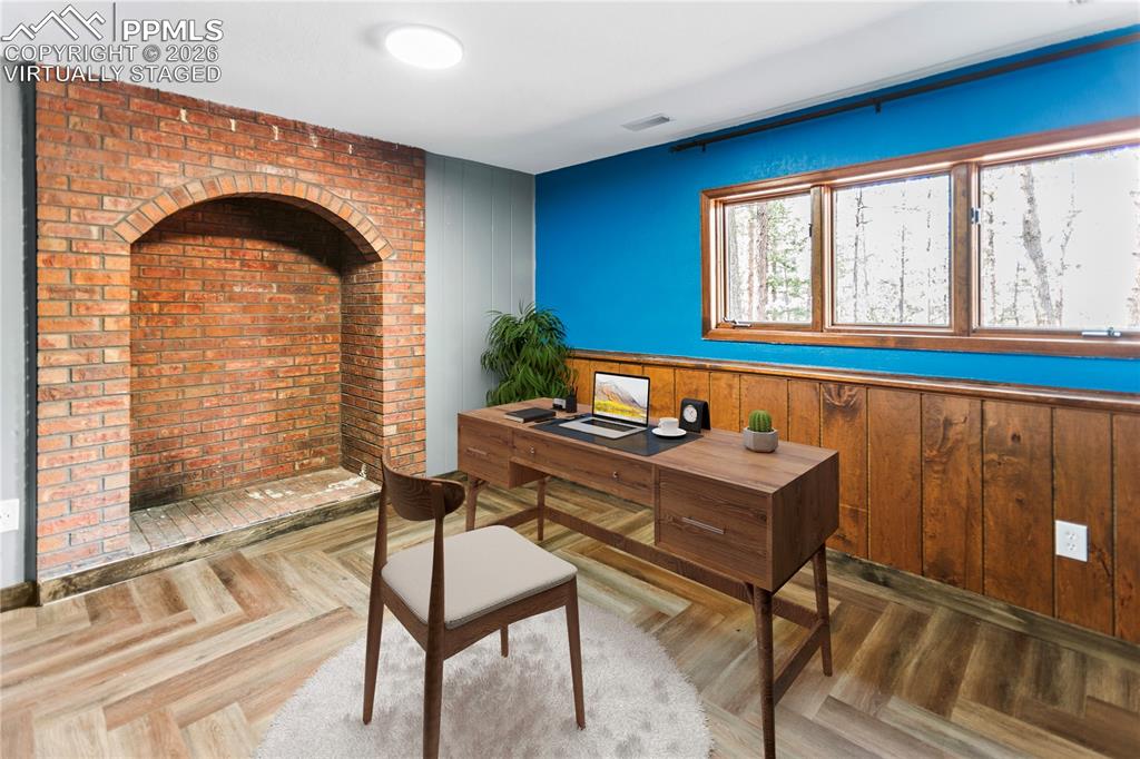 Lower Level Family Room / Office - virtually staged 