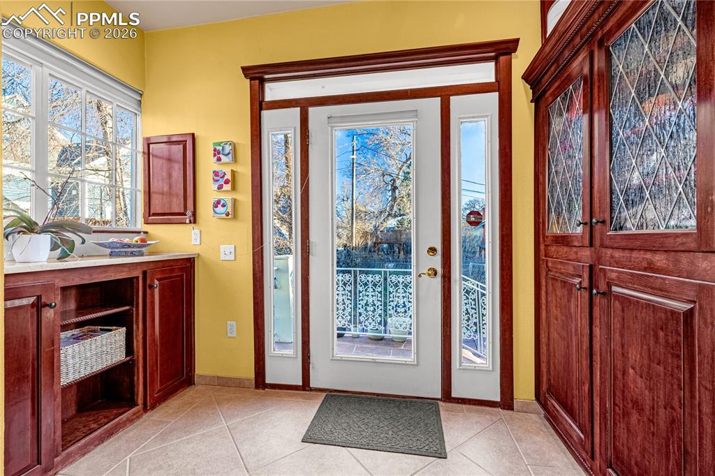 Additional built-ins and walkout to back patio and yard