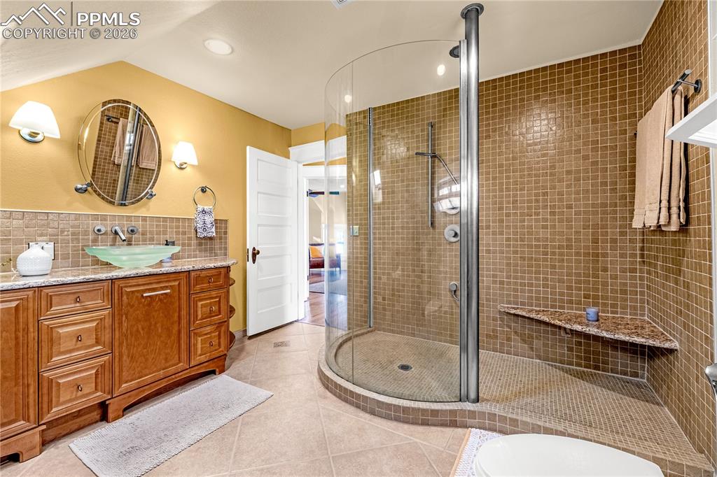Large bath with walk in shower
