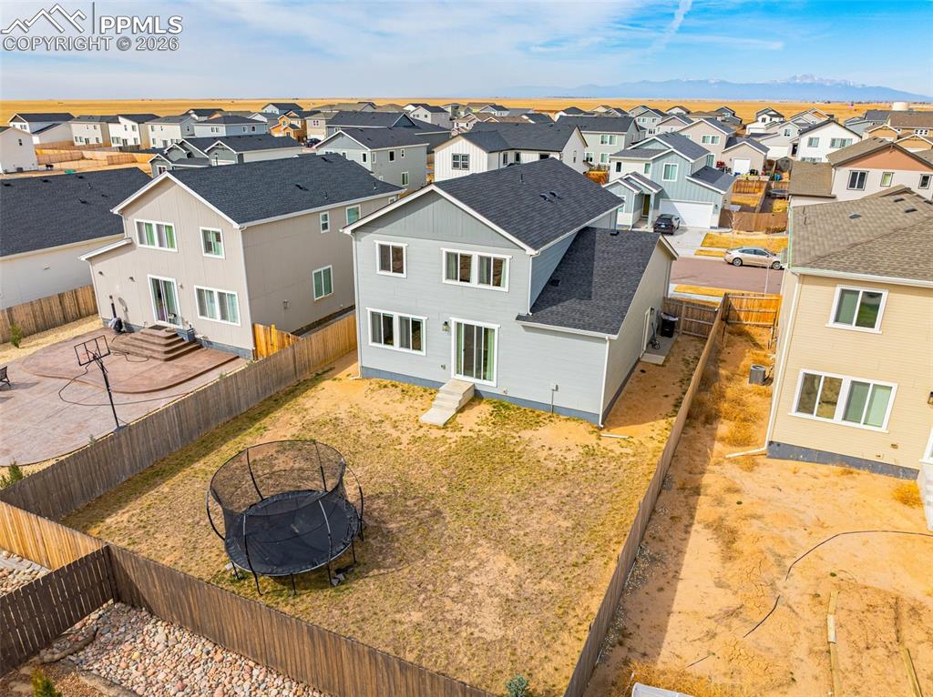 Aerial view of residential area and beautiful mountains!!