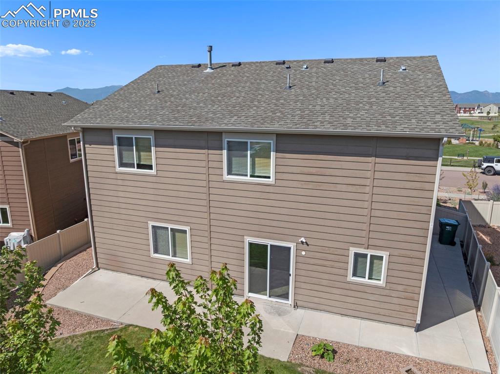 Large concrete patio