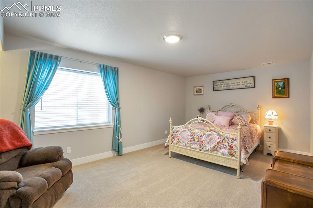 Primary Bedroom #2 (bedroom #3) in Basement featuring a walk-in closet and full private bathroom