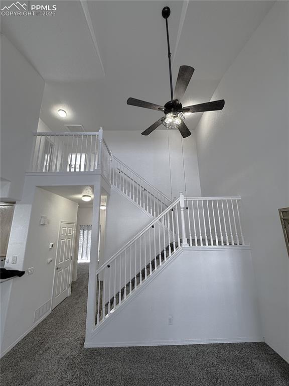 Great Room, Dining Room and Open Stairs