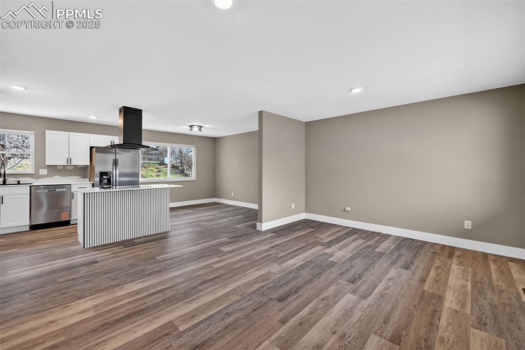 Kitchen and living room