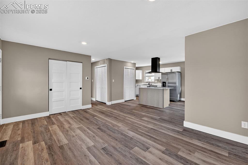 Living room and kitchen