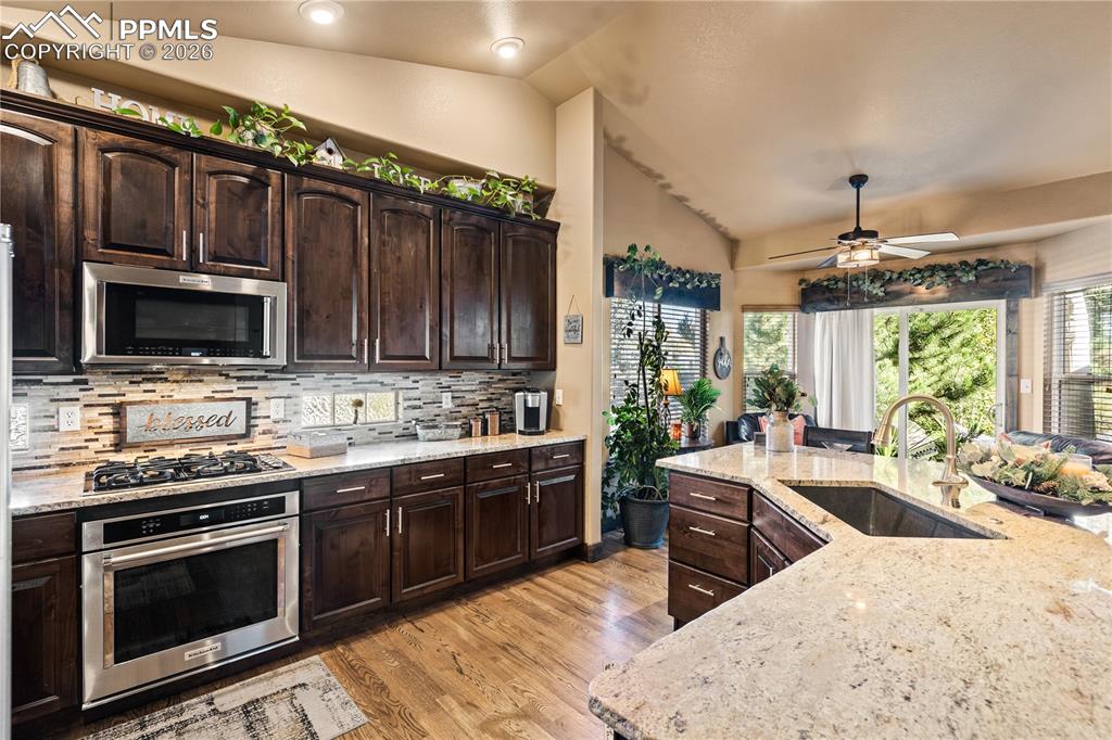 With sitting area (also used for dining area) with access to back patio