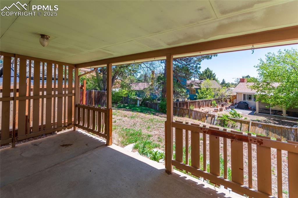 View of patio / terrace with a fenced backyard