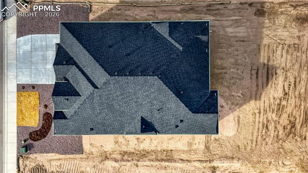 View from above of property