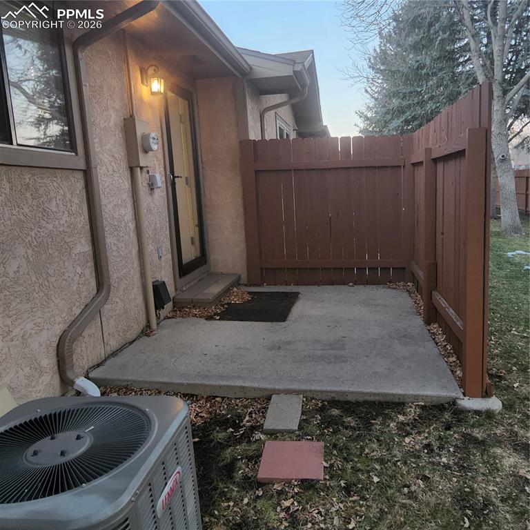 With A/C unit and rear porch