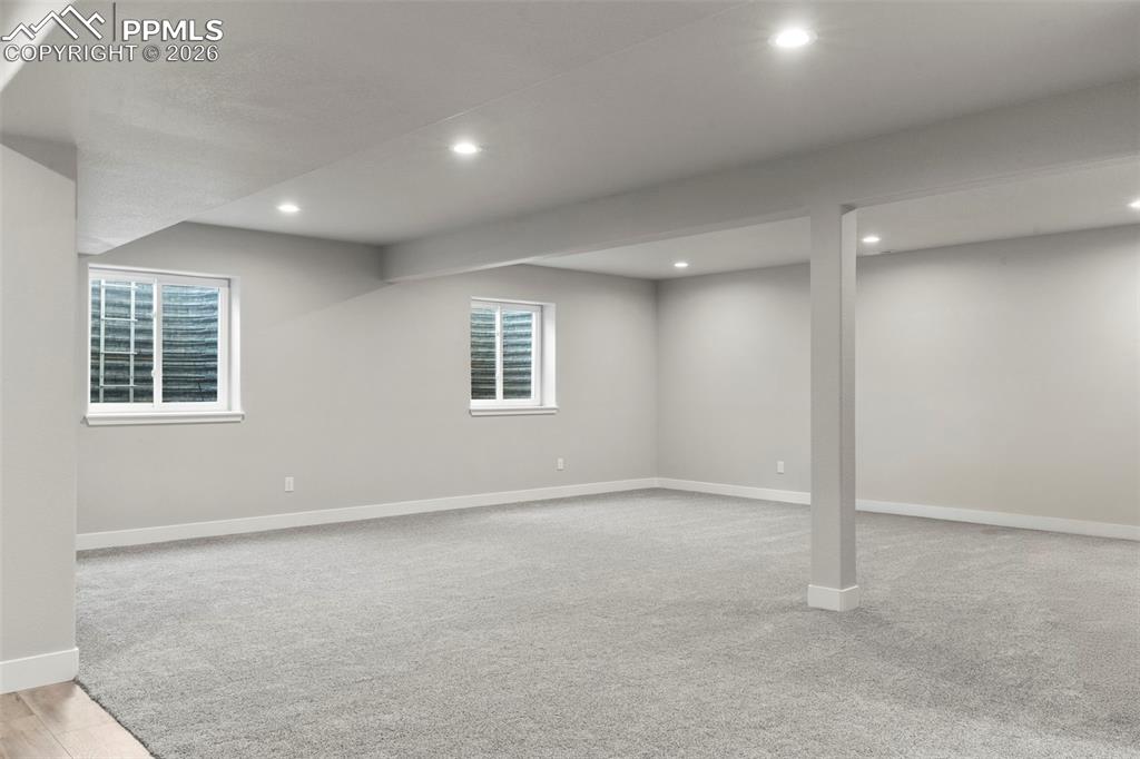 Large basement family room