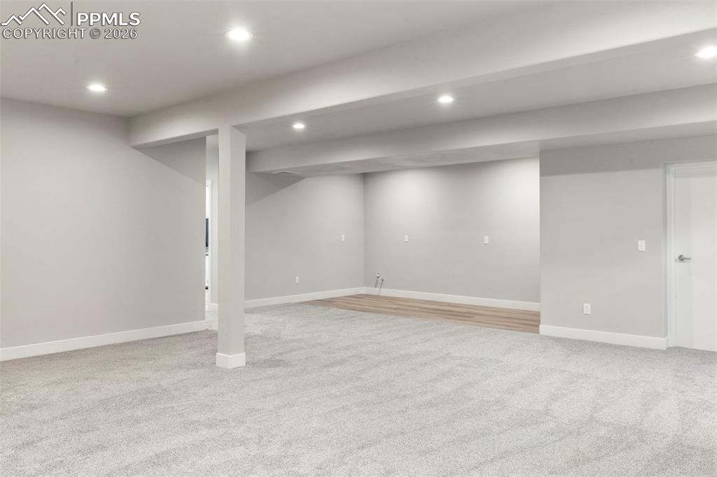 Large basement family room