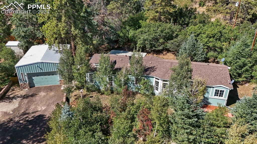 Birds eye view of property