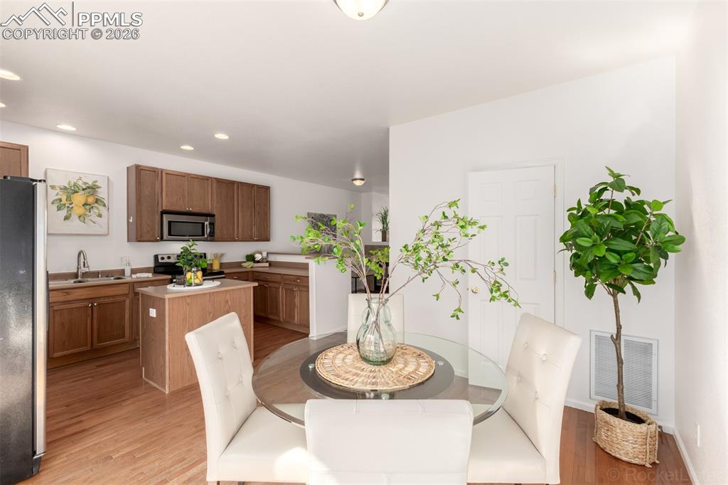 Dining room withlots of natural lighting