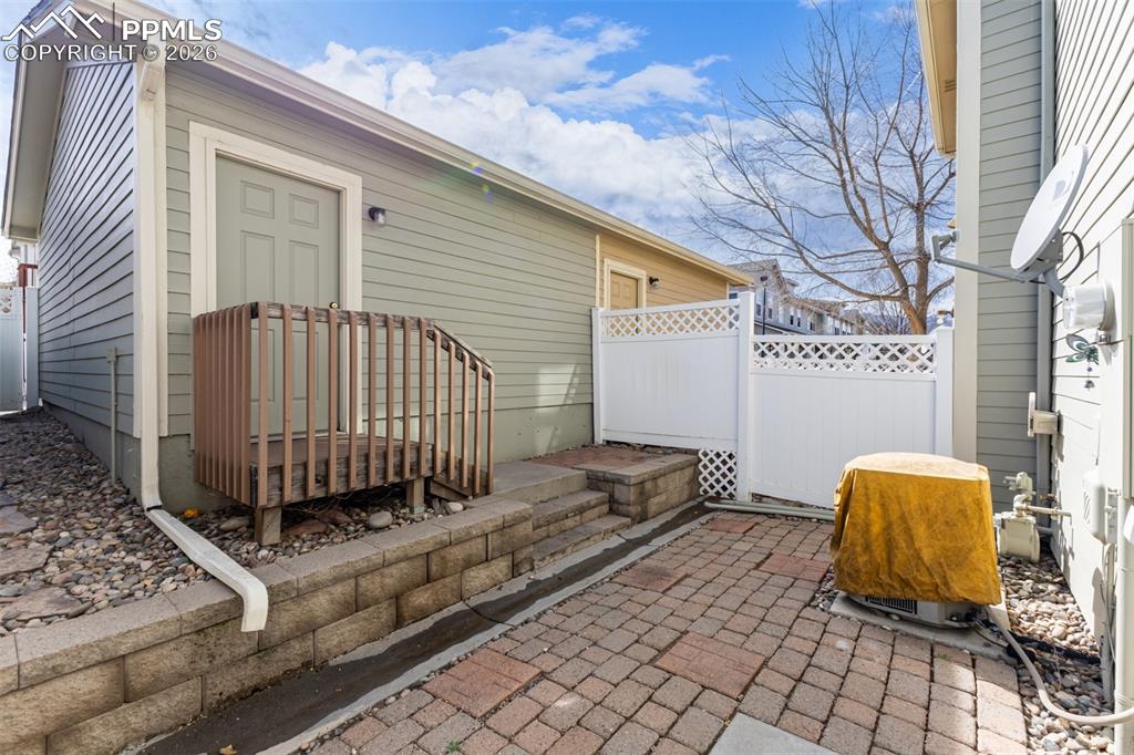 Patio is perfect for a small gathering