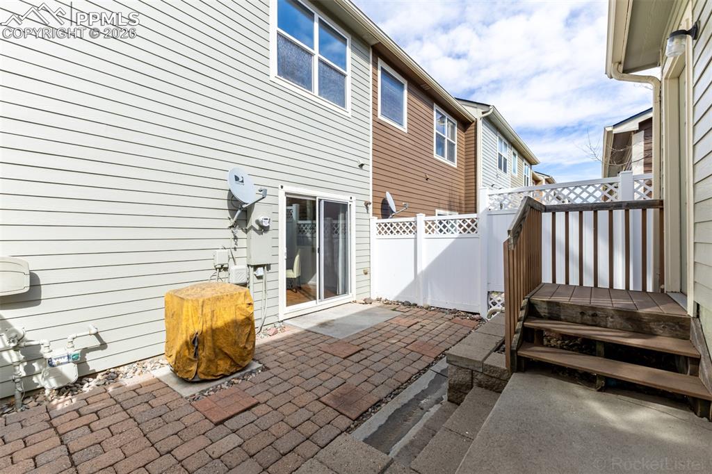 Patio is perfect for a small gathering