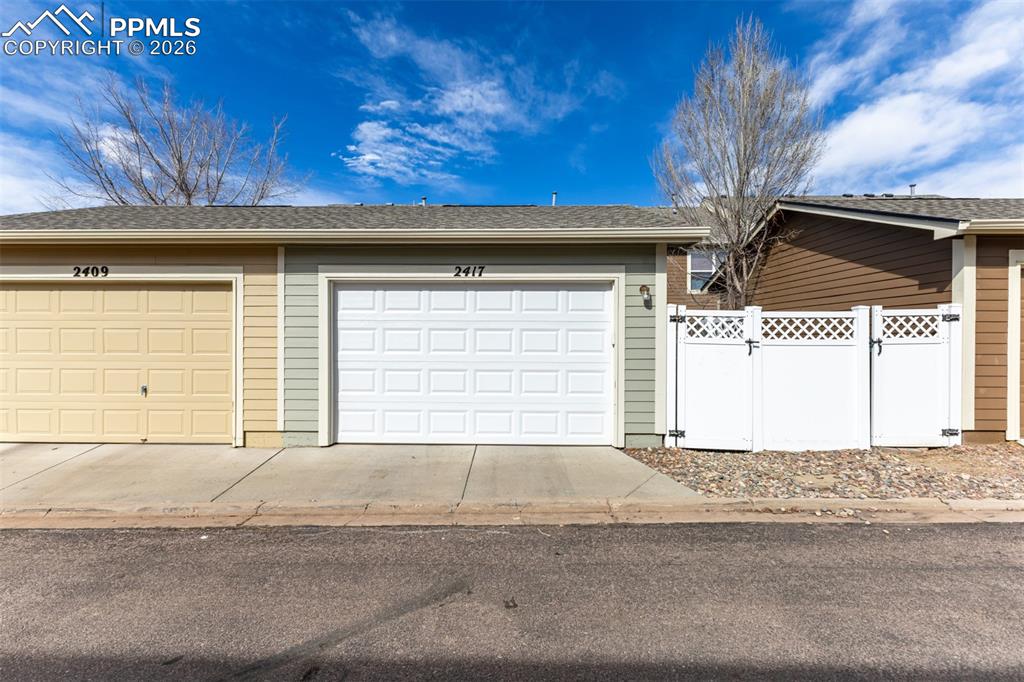 Oversized one car garage with alley access 