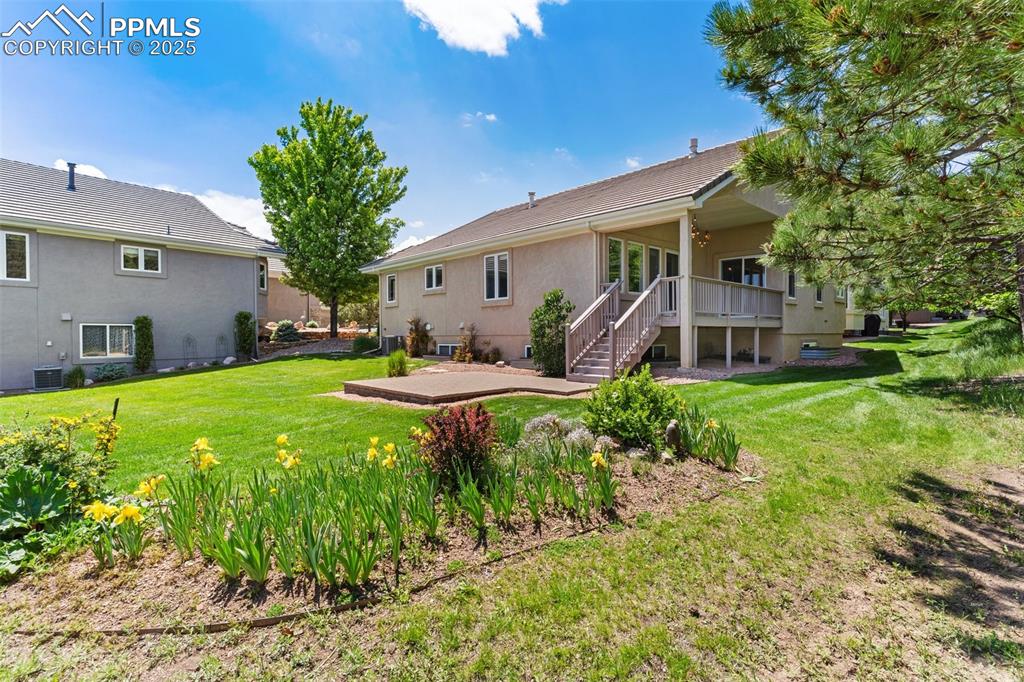 With a private seating area and lovely garden