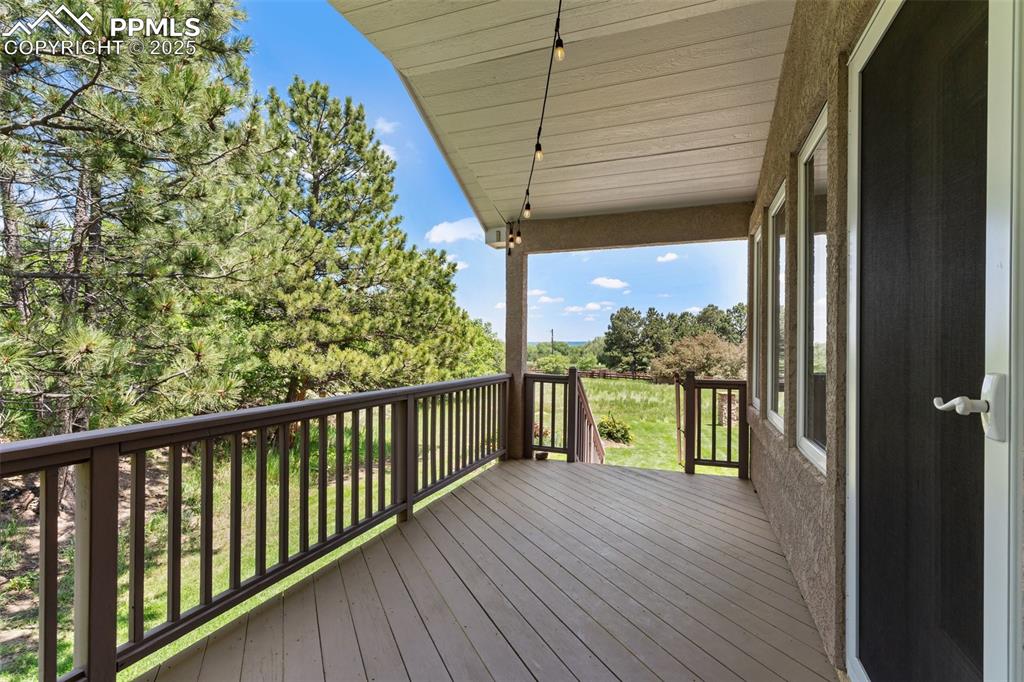 Deck with access from living room or primary bedroom and very private