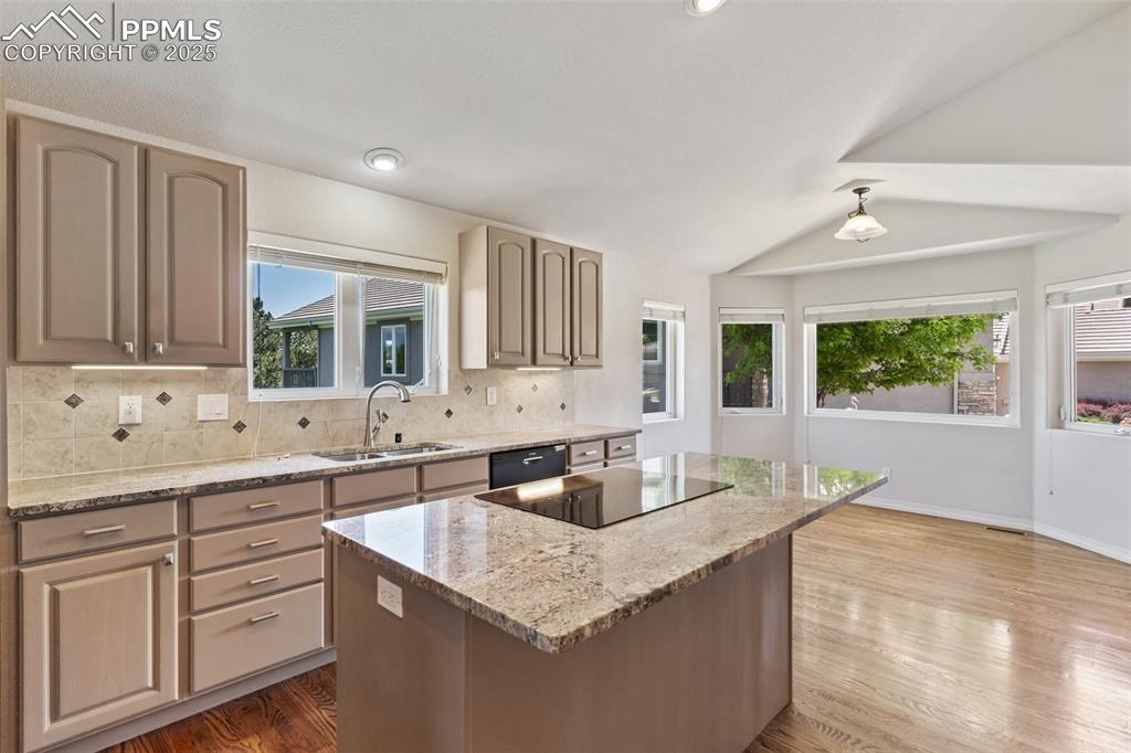 Beautiful views from kitchen sink of open space