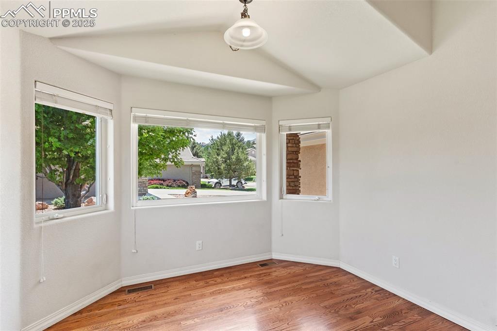 Kitchen with dining area.