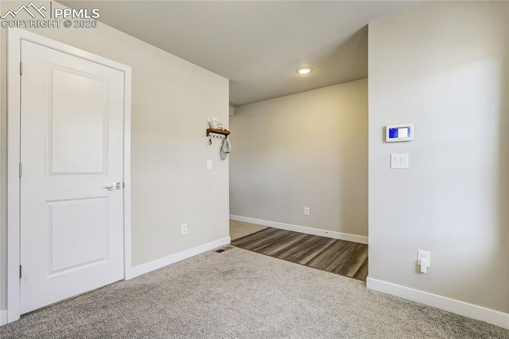 Entry way with office to the left