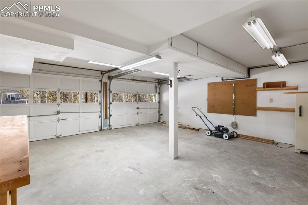 2 car oversized garage with storage