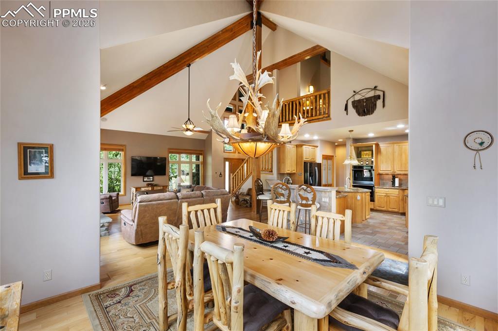 A dining room with a view...a Pikes Peak View!