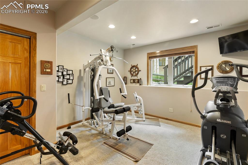 And this is the second bedroom on the lower level which can also be your home gym!