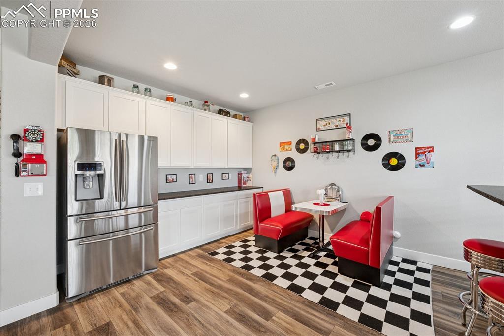 Full sized refrigerator is included with sale.