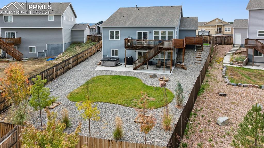 Clean and well-maintained... fire pit and hot tube stay with the home for the new owners to enjoy.