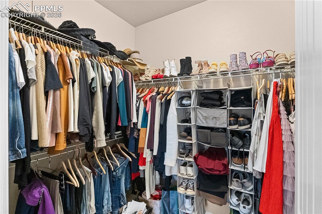 Primary walk in closet.