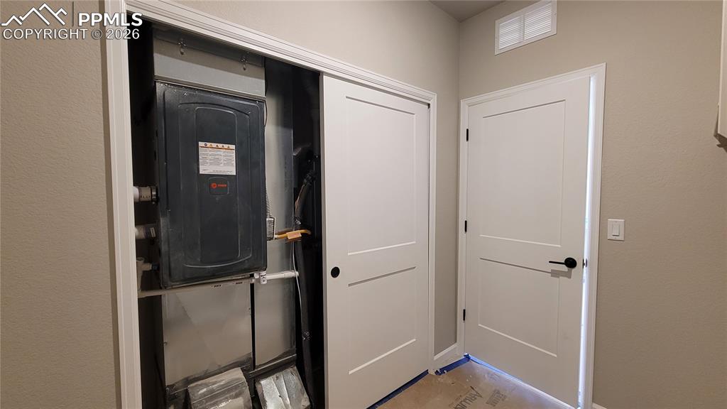 Utility closet conveniently located on the main level.