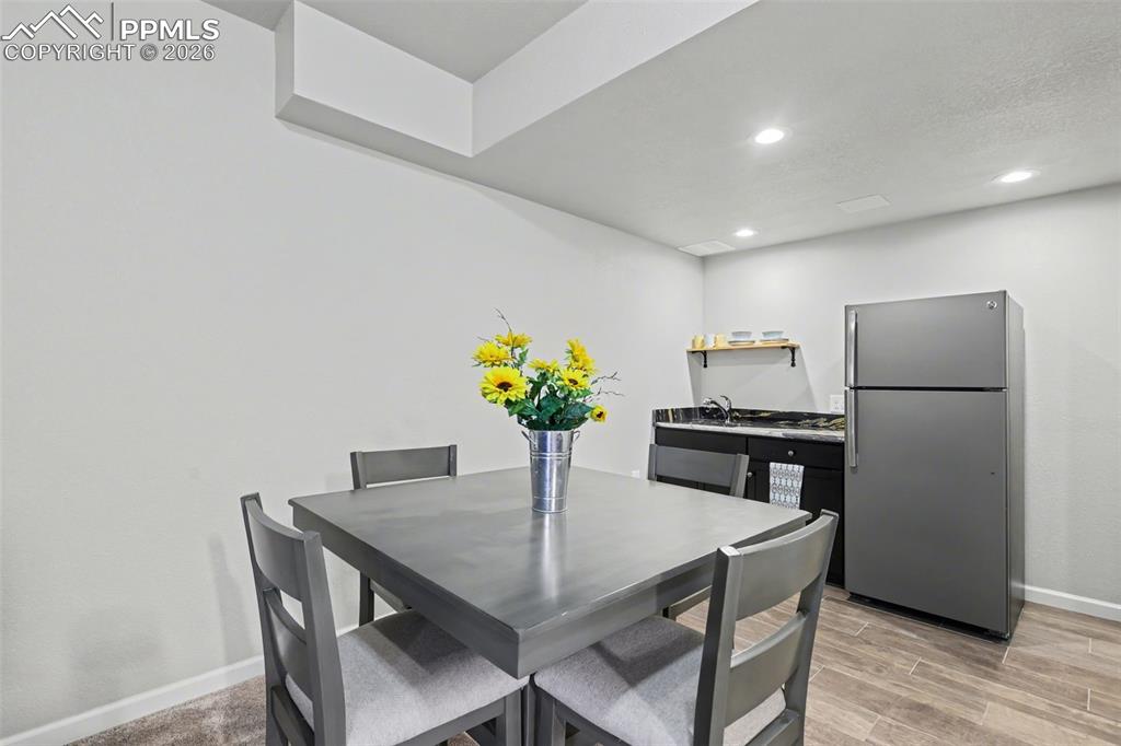 Kitchenette in basement