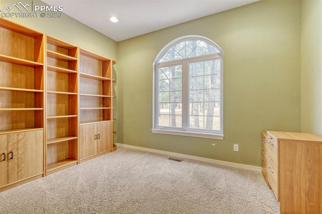 Main Level office with bookshelves