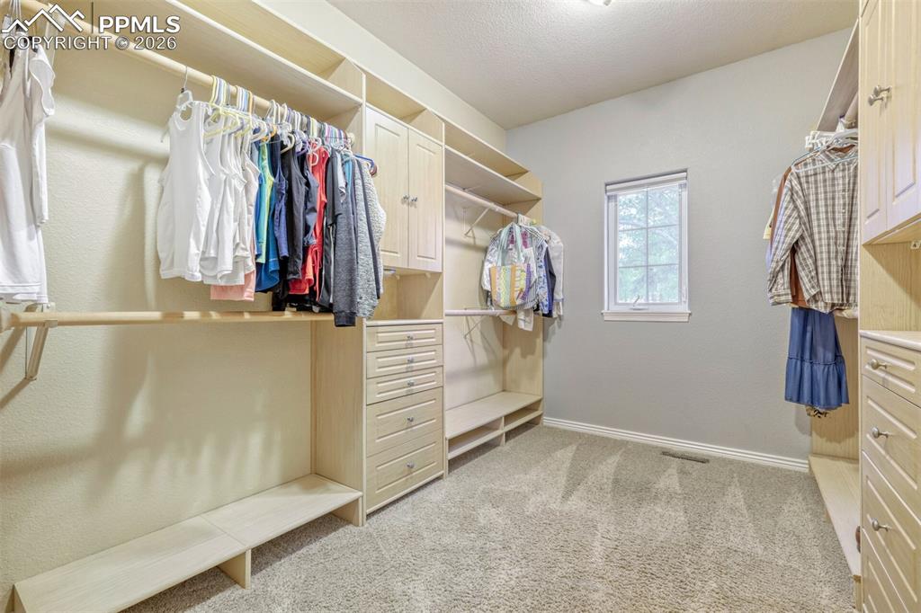Master closet with custom built in's