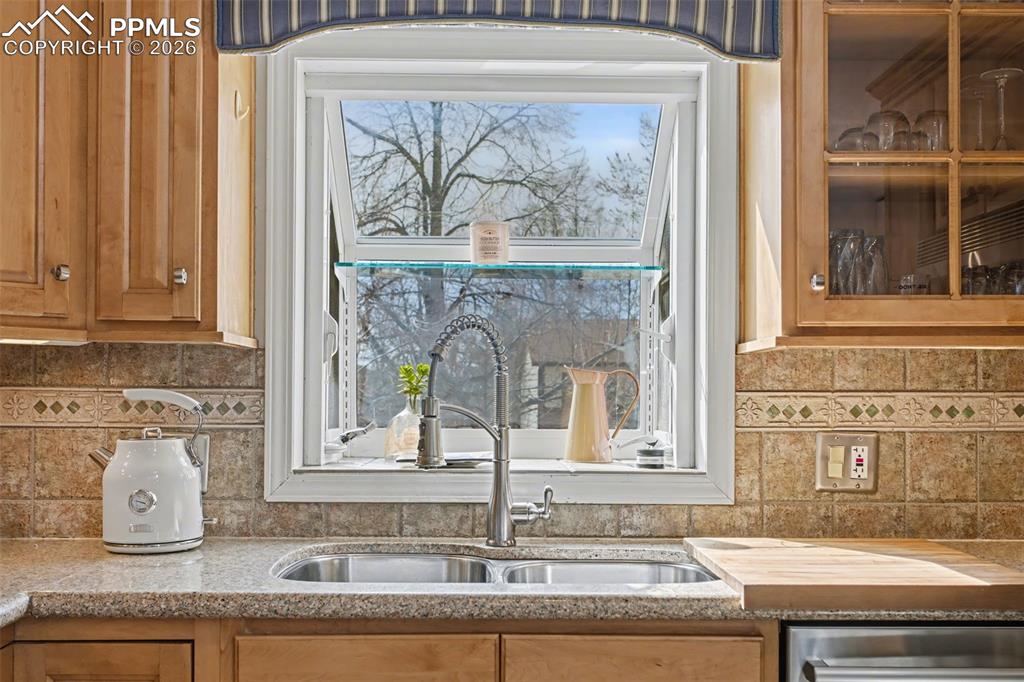 Kitchen sink with garden window