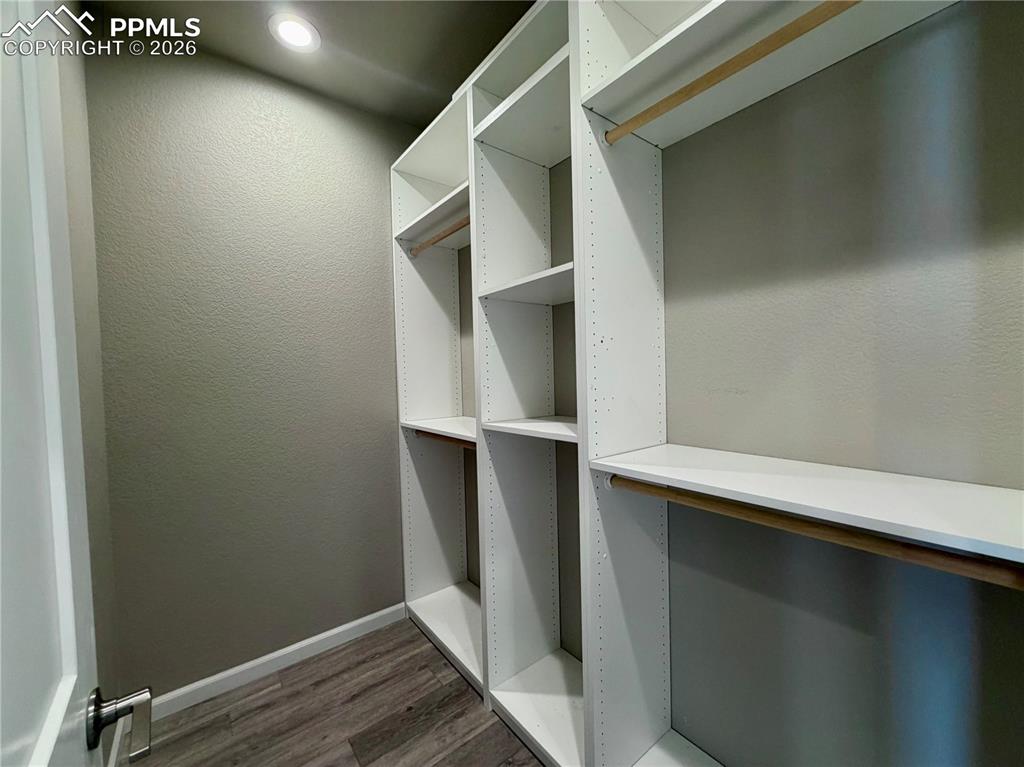 Wood Shelving System in Closet